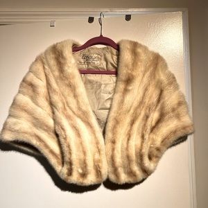 Vintage La Belle Mink Fur Stole/Cape